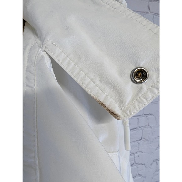 Lacoste White Snap Closure Hooded Track Jacket Size 46 - Picture 8 of 10